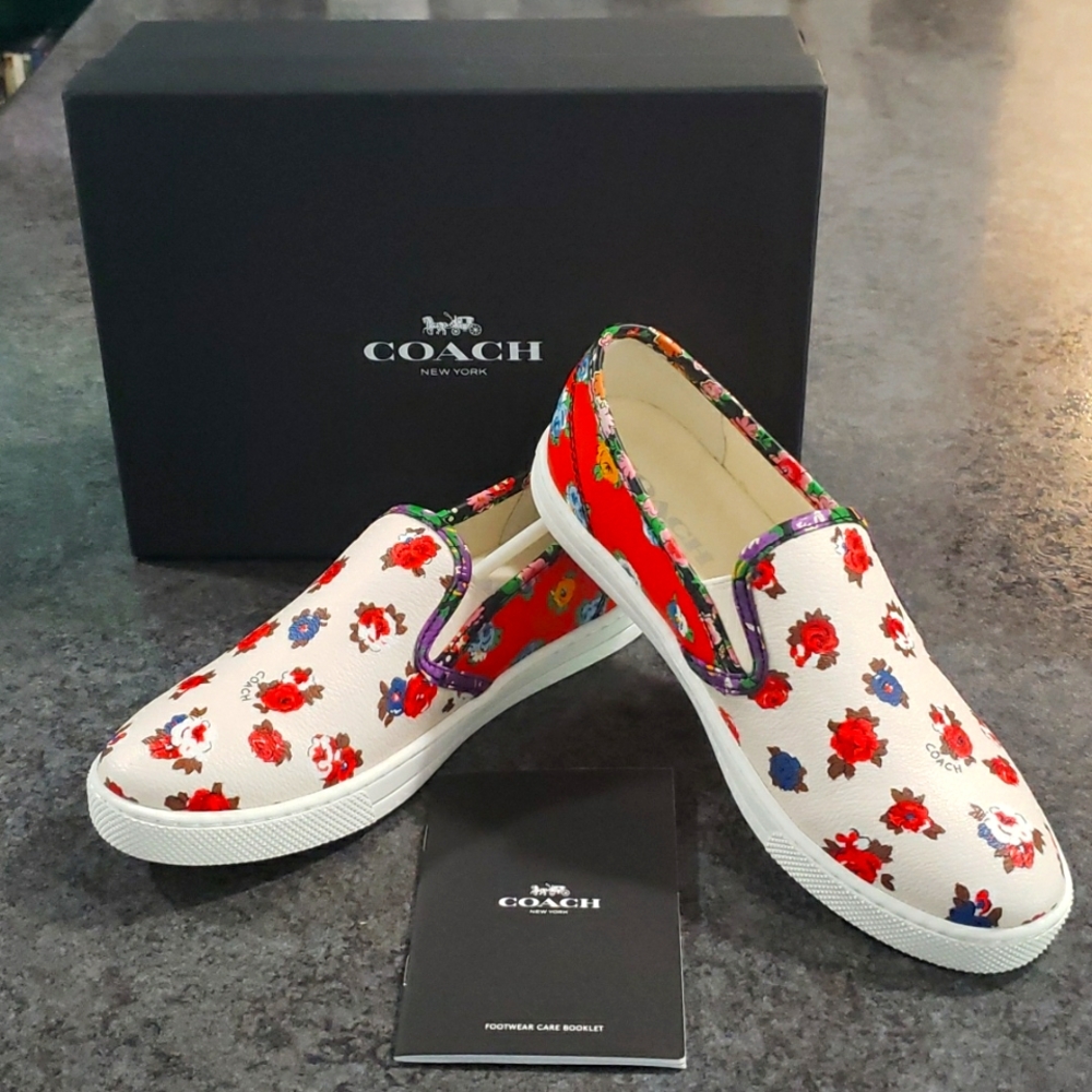 🔥🔥 LAST DAY! NO BOX !! COACH Floral Slipon Shoes